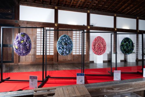 2024年花心論作品 天井画「百花草」と万葉集　5月～8月