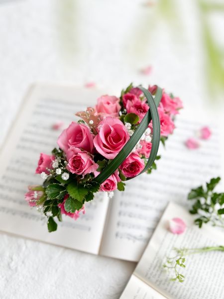 フレッシュなバラを使って