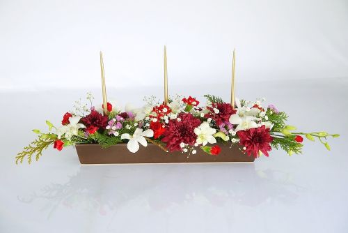 クリスマスの花飾り